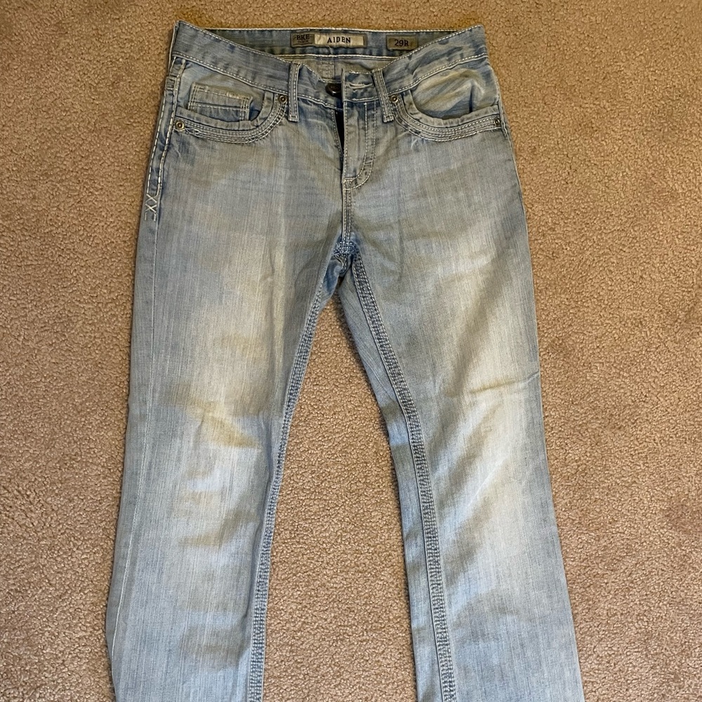 Mens BKE Aiden boot cut denim jeans